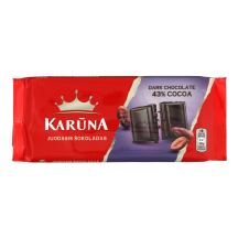 Juodasis šokoladas KARŪNA, 80 g