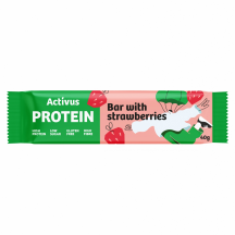 Proteīna batoniņš Activus ar zemenēm 40g