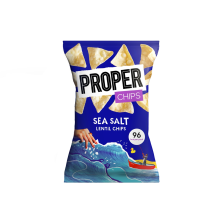 Lēcu čipsi Proper ar jūras sāli 20g