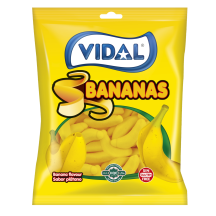 Bananų skonio guminukai VIDAL BANANAS, 90 g