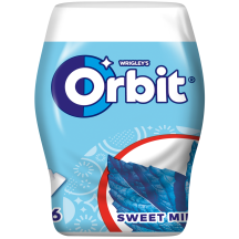 Mėtų sk. kramt. guma su saldikl. ORBIT, 64 g