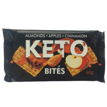 Migdolų batonėlis su obuol. KETO BITES, 60 g