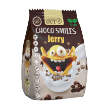 Pusryčių dribsniai JERRY CHOCO SMILES, 375 g