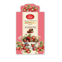 Piena šok. konfektes Lāči ar zemeņu garšu 60g