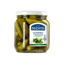 Marinuoti agurkėliai NIZHYN, 450 g