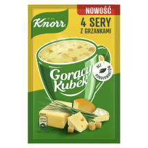 4 sūrių sriuba su skrebučiais KNORR CAS, 17 g