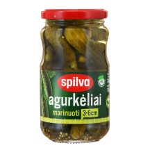 Marinuoti agurkėliai SPILVA, 330 g / 190 g