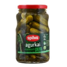 Marinuoti agurkai SPILVA, 1600 g / 900 g