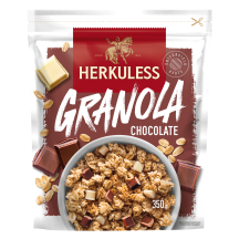 Granola su 3 rūšių šokoladu HERKULESS, 350 g