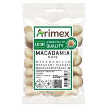 Makadamijų riešutai ARIMEX, 100g