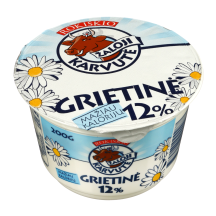 Grietinė ŽALOJI KARVUTĖ, 12 % rieb., 200 g