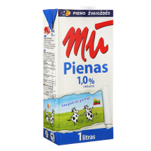 Pienas MŪ, UAT, 1 % rieb., 1 l