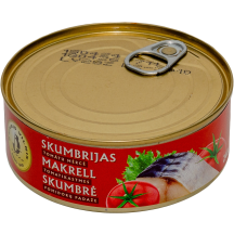 Skumbrė pomidorų padaže BRIVAIS VILNIS, 240 g