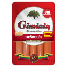 Virtos GIMINIŲ dešrelės, a.r., 400 g