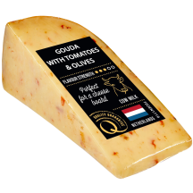 GOUDA sūris su alyvuogėmis ir pomidor., 130 g