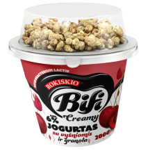 Jogurtas su vyšn. granola BIFI CREAMY, 200 g