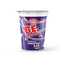 Jogurtas ROKIŠKIO BE LAKTOZĖS, 2,5 %, 360 g
