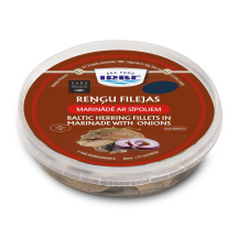 Reņģu filejas Irbe marin. ar sīpol. 150g/110g