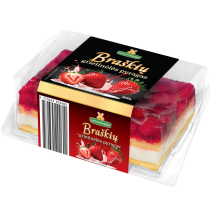 Atitirp. braškių, grietinėlės pyragas, 300 g