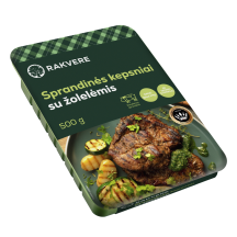 Kiaul. sprandinės kepsniai su žolelėm., 500 g