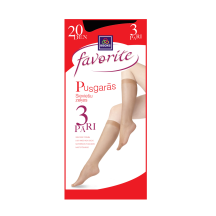 Siev pusg zeķes 20d 3p 25251 black 23-25