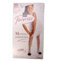 Bērnu zeķb Favorite 20d 51118 balts 7-8