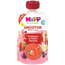 Ekol. ob., bananų ir uogų tyrelė HIPP, 120 ml