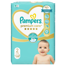 Sausk. PAMPERS PREMIUM CARE 2, 4-8kg, 68vnt.