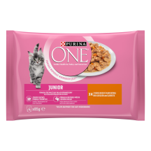 Kačių ėdalas PURINA ONE JUNIOR, 4x85g