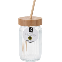Joogiklaas bambus kaane-kõrre 0,5l AW24