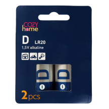 Baterijos COZY HOME D 1,5 V LR20, 2 vnt