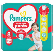 Sauskelnės PAMPERS PANTS JUMBO PACK S8, 32vnt