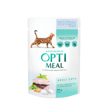 Kons. kaķ. Optimeal ar mencu, dārz. žel. 85g