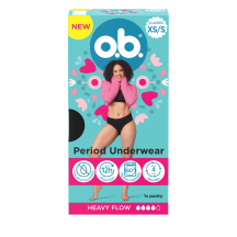 Menstruac. kelnaitės O.B., XS/S dydis, 1 vnt