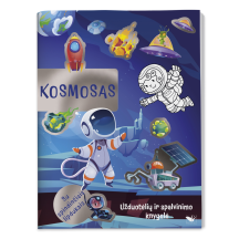 Knyga KOSMOSAS.UŽDUOTĖLIŲ IR SPALVIN. KNYGELĖ
