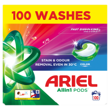 Veļas mazgāšanas kapsulas Ariel Color 100gab.
