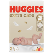 Sausk. HUGGIES EXTRA CARE 2, 3 - 6 kg, 58 vnt