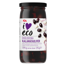 KALAMATA alyvuogės I LOVE ECO, 370 g / 215 g