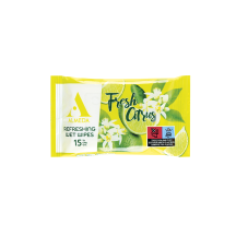 Drėgn.servetėlės ALMEDA FRESH CITRUS, 15 vnt.