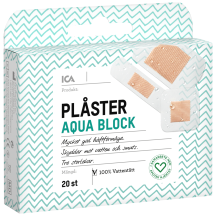 Neperšlamp. pleistrai ICA AQUA BLOCK, 20 vnt.