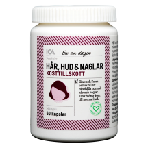 Maisto papildas ICA plauk, odai nag., 60 kap.