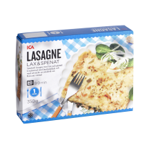Lazanja ICA ar lasi un spinātiem 350g