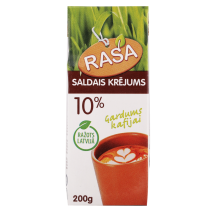 Grietinėlė RASA, UHT, 10 % rieb., 200 g