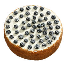 Tortas su uogytemis (vidutinis), 1 kg