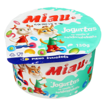 Jogurtas su vanile ir saldain. MIAU,5,5%,130g