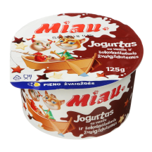 Jogurtas su vanile, šok.žvaig. MIAU,5,5%,125g