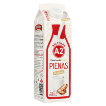 ŽEMAITIJOS pienas be lakt. A2, 3,5% rieb.0,9l