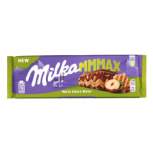 Šokoladas su vafliais ir lazdyno riešutais MILKA CHOCO NUTTY WAFER, 270 g