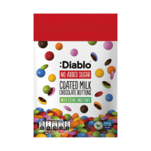 Pieninio šokolado dražė DIABLO, su saldikliu, 40 g