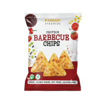 Baltyminiai barbekiu skonio traškučiai POPCROP, 60 g